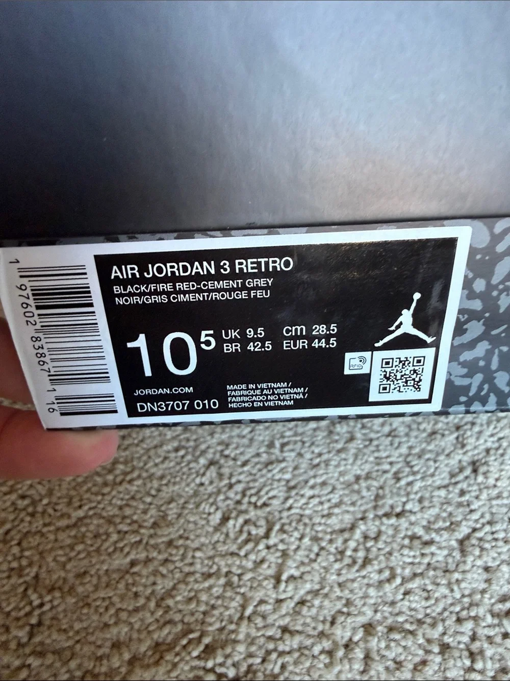 Jordan men’s size